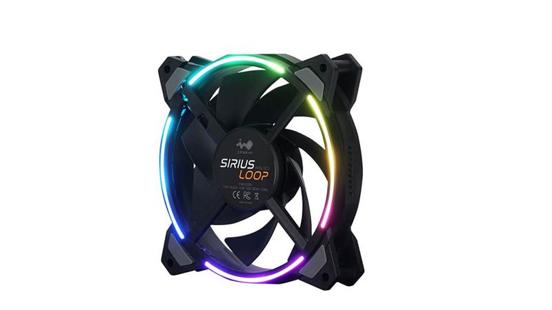 InWin Case fan Sirius Loop ASL120, 120mm, ARGB, Black (Triple pack+ ARGB Controler)