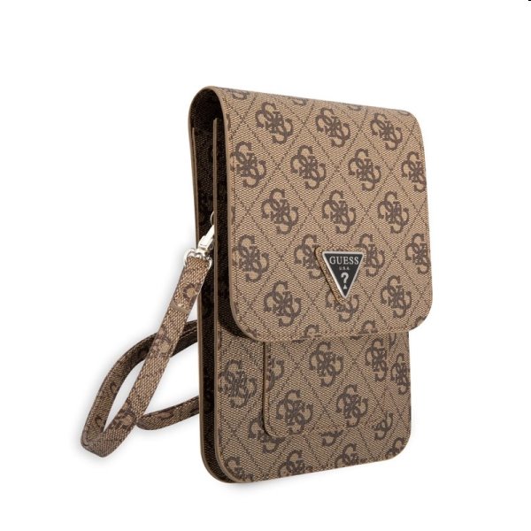 Guess PU 4G Triangle Logo Phone Bag, brown