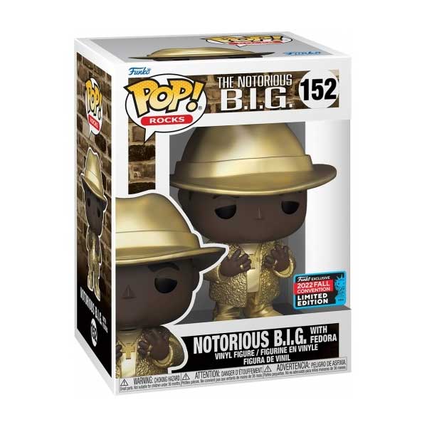 POP! Rocks: The Notorious B.I.G with Champagne with Fedora (Gold) 2022 Fall Convention Limitált Kiadás
