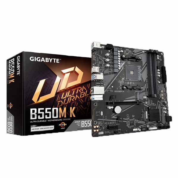 Gigabyte B550M K , AMD B550, AM4, 4xDDR4, mATX