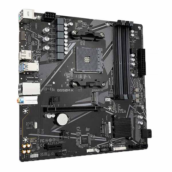 Gigabyte B550M K , AMD B550, AM4, 4xDDR4, mATX