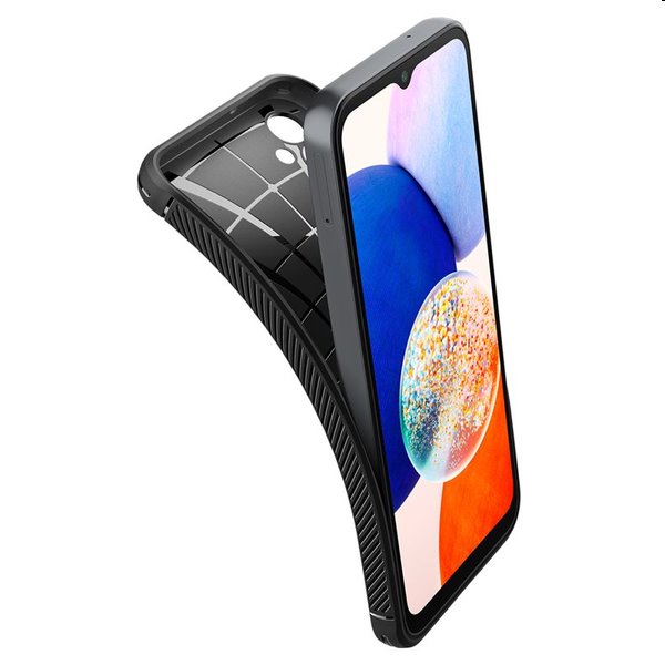 Spigen Rugged Armor tok Samsung Galaxy A14 5G számára, fekete