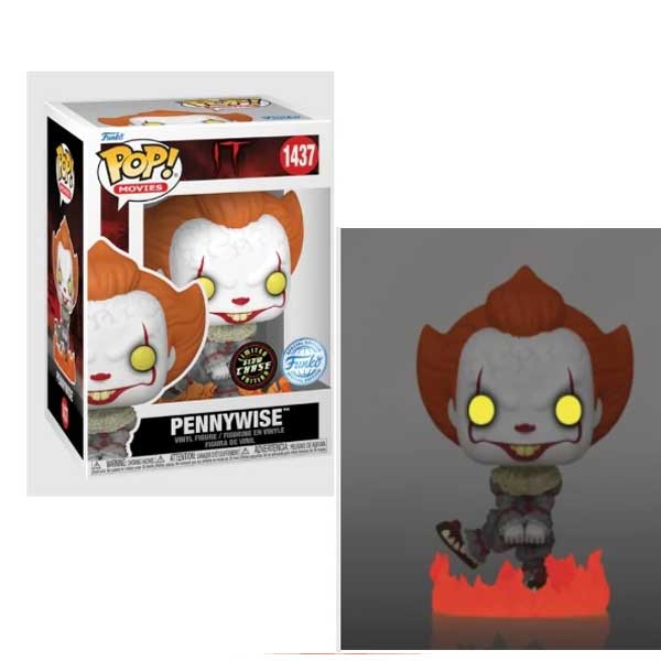 POP! Movies: Pennywise (IT) Special Kiadás CHASE (Glows in The Dark)