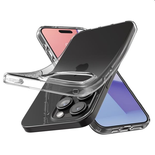 Spigen Liquid Crystal tok Apple iPhone 15 Pro Max számára, átlátszó