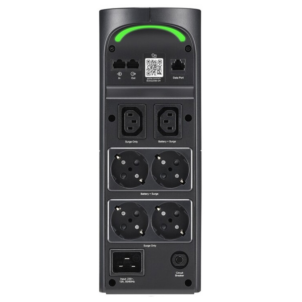 APC Back UPS Pro Gaming 2200VA, 6 Outlets, AVR, LCD Interface (1320 W), 4 x Schuko, 2 x IEC C13, čierna