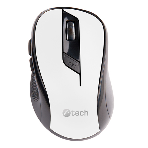 Vezeték nélküli egér C-Tech WLM-02, USB, 1600 dpi, fehér