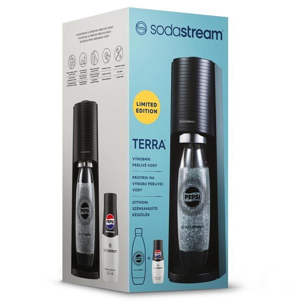 Sodastream Terra pepsi zero megapack, fekete