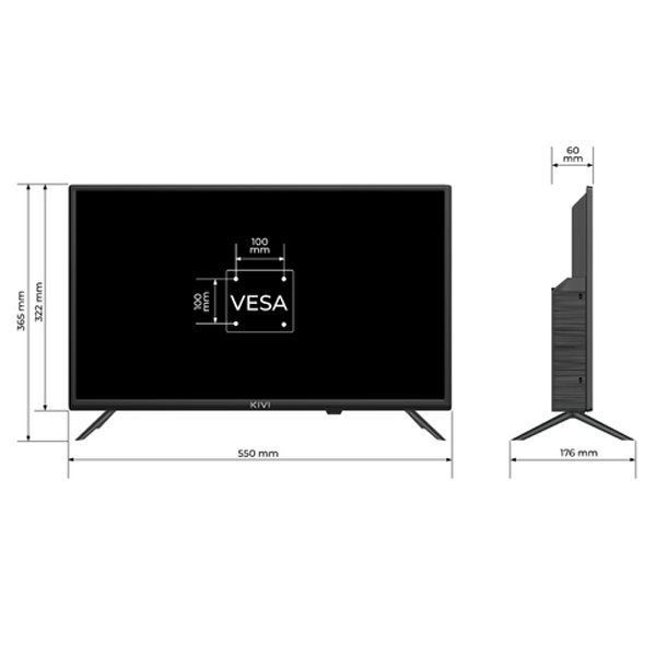 KIVI TV 24H760QB, 24" (61 cm), HD LED TV,  AndroidTV, fekete