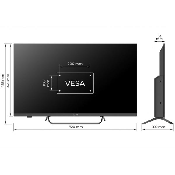 KIVI TV 32F760QB, 32" (81 cm), HD LED TV, AndroidTV, fekete