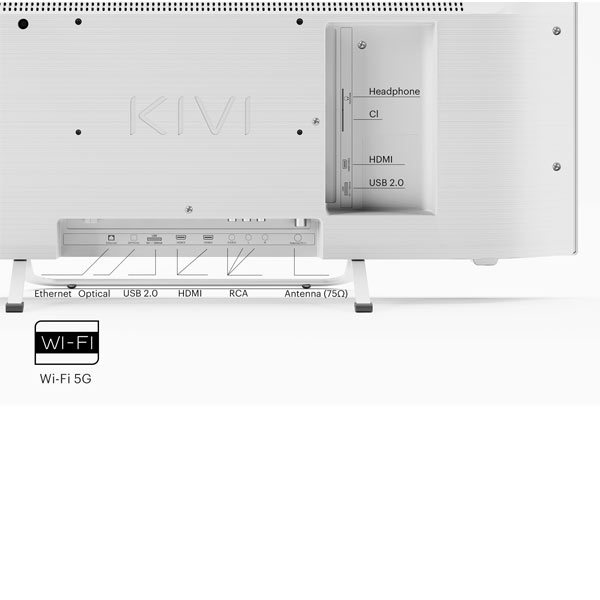 KIVI TV 32F760QW, 32" (81 cm), HD LED TV, AndroidTV, fehér