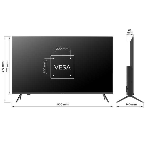 KIVI TV 40F760QB, 40" (100 cm), HD LED TV, AndroidTV, fekete