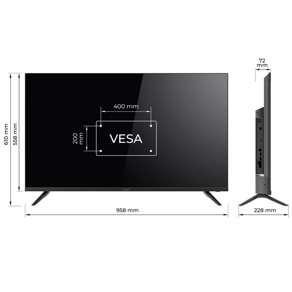 KIVI TV 43F730QB, 43" (108 cm), HD LED TV, AndroidTV, čierny