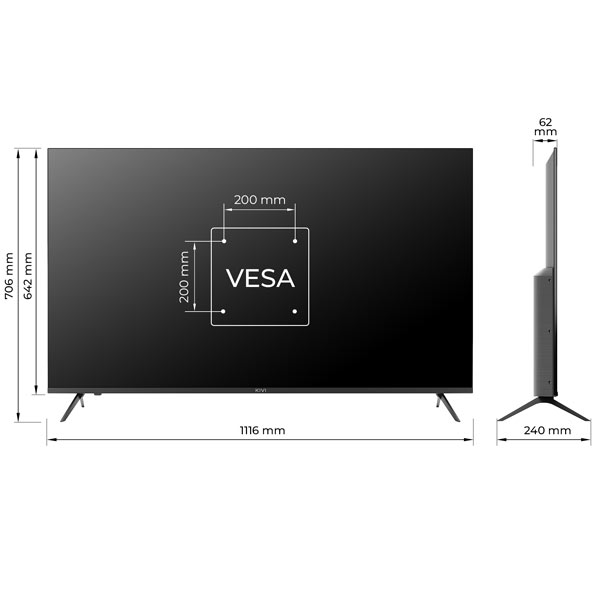 KIVI TV 50U760QB, 50" (127 cm), HD LED TV, AndroidTV, čierny