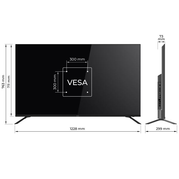 KIVI TV 55U730QB, 55" (139 cm), HD LED TV, AndroidTV, čierny