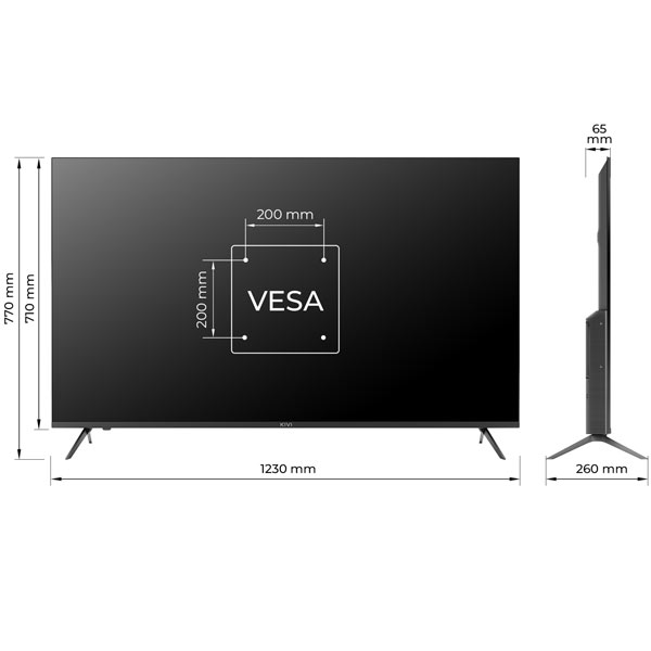 KIVI TV 55U760QB, 55" (139 cm), HD LED TV, AndroidTV, fekete