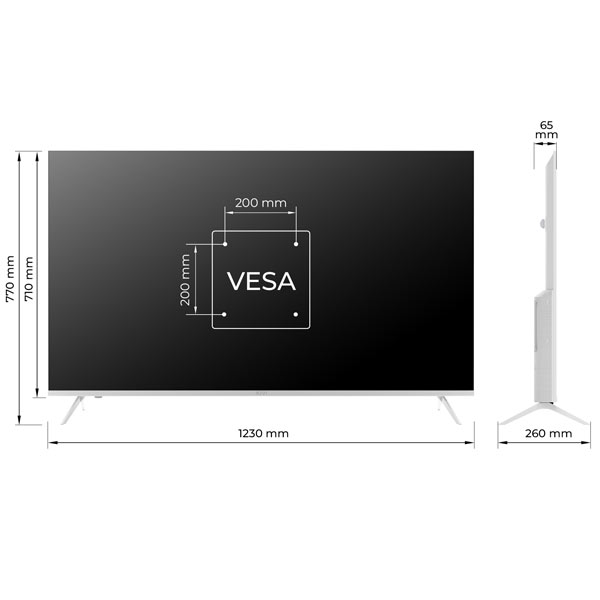 KIVI TV 55U760QW, 55" (139 cm), HD LED TV, AndroidTV, biely