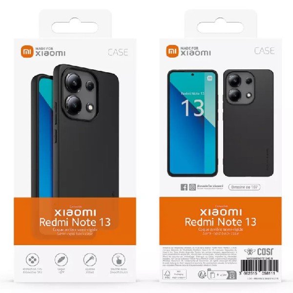 Made for Xiaomi TPU tok Xiaomi Redmi Note 13 4G számára, fekete