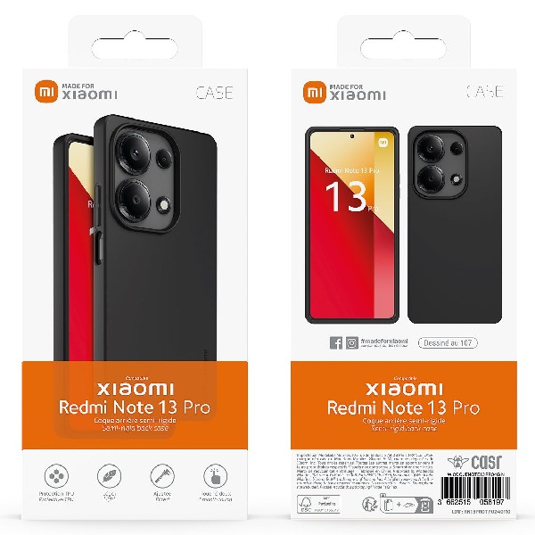 Made for Xiaomi TPU tok Xiaomi Redmi Note 13  Pro 4G számára, fekete