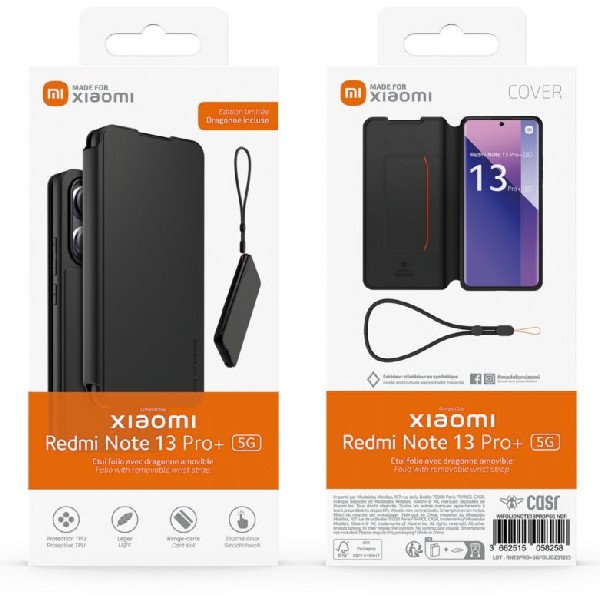 Made for Xiaomi TPU puzdro pre Xiaomi Redmi Note 13 Pro + s pútkom, čierne