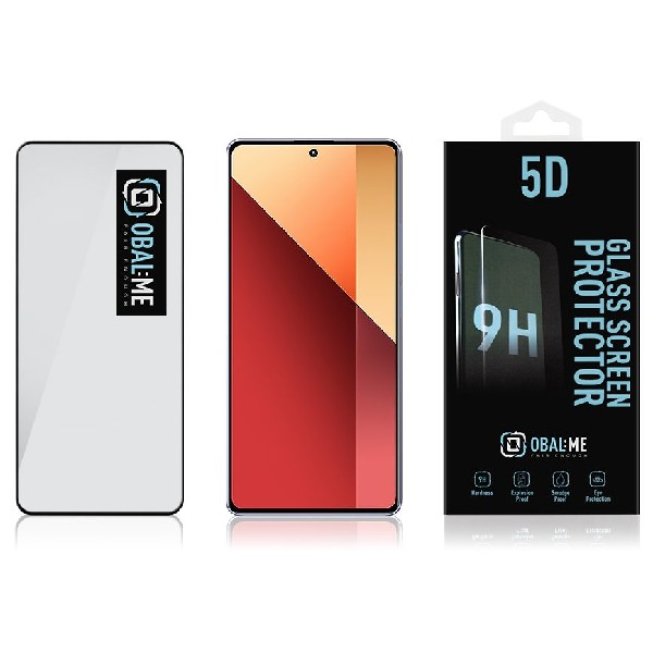 OBAL:ME 5D Edzett védőüveg Xiaomi Redmi 13 Pro 4G/5G számára, fekete