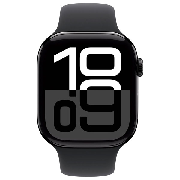 Apple Watch Series 10 GPS 46mm Fekete alumínium fekete sportszíjjal - M/L