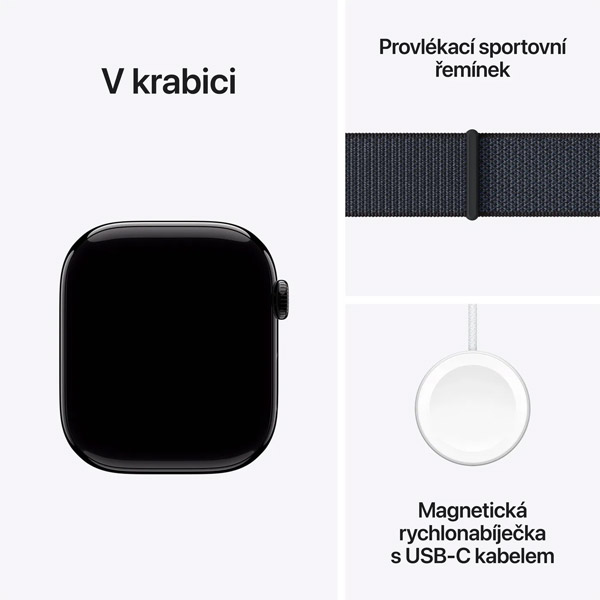 Apple Watch Series 10 GPS + Cellular 46mm Fekete alumínium sportszíjjal