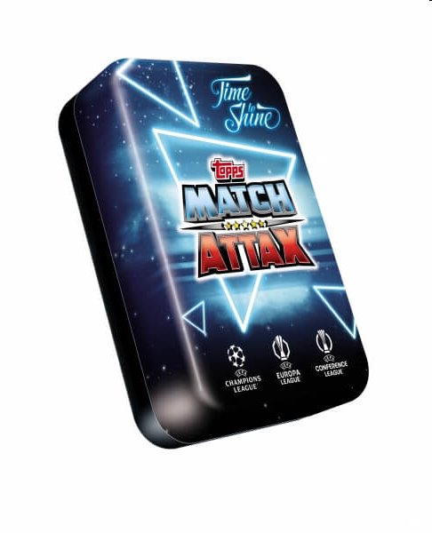 Futbalové karty Topps Match Attax TCG 2024/25 UCC Mega Tin 1 modrá