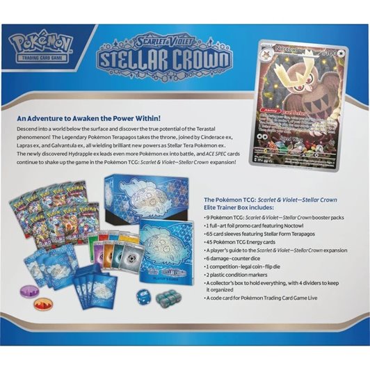 Kártyajáték TCG: Scarlet & Violet Stellar Crown Elite Trainer Box (Pokémon)