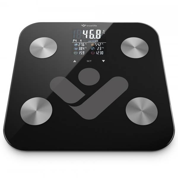 TrueLife FitScale W6 BT, osobná smart diagnostická váha, čierna