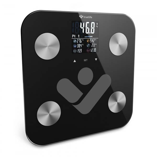 TrueLife FitScale W6 BT, osobná smart diagnostická váha, čierna