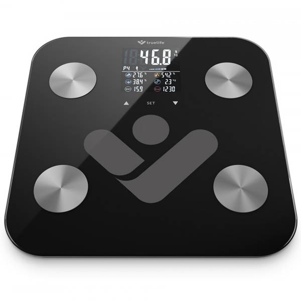 TrueLife FitShape S6 BT, smart diagnosztikai személymérleg, fekete