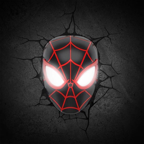 3D LED Light Spider-Man Miles Morales Face 3D (Marvel)