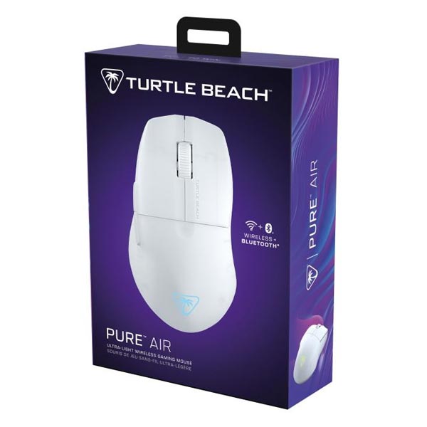 Turtle Beach Pure Air vezeték nélküli játékos egér, 26.000 DPI, 2,4 GHz, fehér