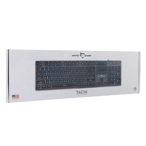 White Shark Gaming membrane keyboard TACHI, US, black