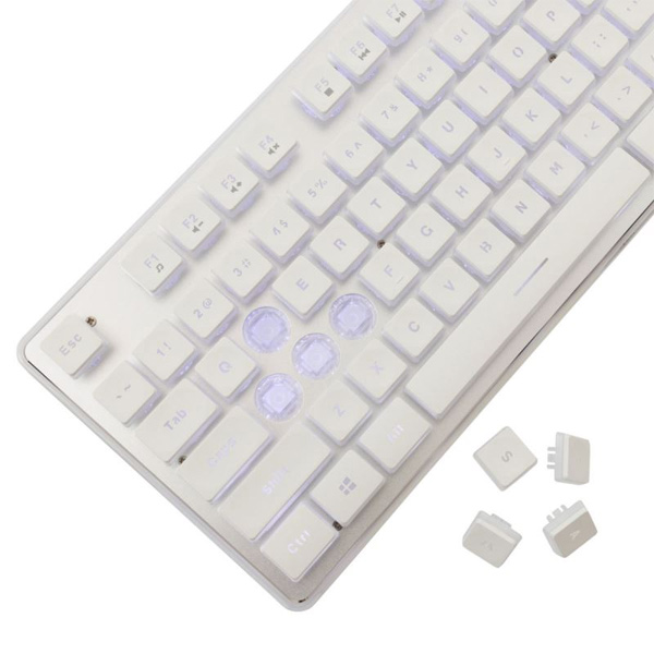 White Shark Gaming membrane keyboard TACHI, US, white