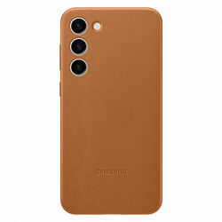 Leather Cover tok Samsung S23 Plus számára, camel szín az pgs.hu