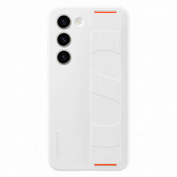 Silicone Grip Cover tok Samsung Galaxy S23 számára, fehér az pgs.hu