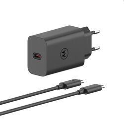 Motorola TurboPower Travel Adapter 30W w/ cable, fekete - OPENBOX (Bontott csomagolás, teljes garancia) az pgs.hu