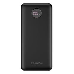 Powerbank Canyon digitális kijelzővel 1xUSB-C/ 2x USB-A 20000, fekete (CNE-CPB2002B)