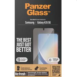 PanzerGlass Re:fresh UWF védőüveg aplikátorral Samsung Galaxy A35 5G számára, fekete