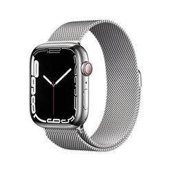 Apple Watch Series 7 GPS + Cellular (45mm), ezüst Stainless Steel Case, B osztály - használt, 12 hónap garancia az pgs.hu