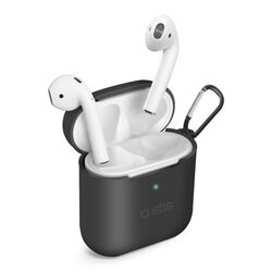 SBS silicone case for Apple AirPods 1/2, black, kiállított termék, 21 hónap garancia az pgs.hu